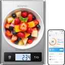 RENPHO Digital Food Scale with Nutritional Calculator, Smart Food Kitchen Scale, Food Weight Scale Grams and Ounces for Weight Loss, Calorie, Macro and Cooking, Stainless Steel