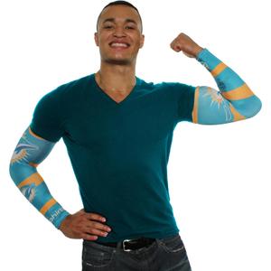 Littlearth unisex-adult NFL Strong Arms Tattoo Sleeves (Miami Dolphins)