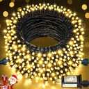 JMEXSUSS 66ft 200 LED Christmas Lights Outdoor, Warm White Christmas Tree Lights Indoor Plug in, 8 Modes Twinkle String Light for Outside Bedroom Wedding Party Classroom Dorm Ceiling Home Decorations