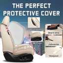 Car Seat Cover Full Set for Lexus RX350 Seat Covers 2007-2025, Nappa Leather Waterproof Seat Covers for Cars, Airbag Compatible, Universal Automotive Seat Covers(Standard Front Row/Beige)