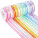 woric 120 Yards Rainbow Ribbon 12 Colors 3/8" x 10 Yards/Roll, Colorful Satin Spring Ribbon for Craft Projects Hair Bows Gift Wrapping Mothers Day Wedding Baby Shower Party Holiday Decor