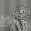 USB Rechargeable Octopus Mini Fan, Flexible Tripod, Quiet & Strong Wind, Portable Stroller Fan for Baby, Outdoor, Desktop & Handheld Use (White, Large)