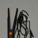 Terviiix Small Flat Iron for Short Hair, Temperature Adjustable Pencil Flat Iron Fast Heat Up, 3/10 Inch Beard Straightening Iron Dual Voltage with Tourmaline Ceramic Plates, Auto Shut Off (Orange)