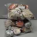 3 x Artmag 25 PCS Pumpkin Decor Set, Artificial Fabric Pumpkins Decor with Acorns, Pinecones, Berries, Maple Leaves for Fall Halloween Thanksgiving Decorations Home Table (Style 6)