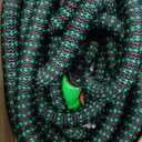 Flexi Hose with 8 Function Nozzle, 50FT - Lightweight Expandable Garden Hose, No-Kink Flexibility, 3/4 Inch Solid Brass Fittings and Double Latex Core - Black and Green