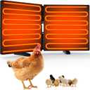 Foldable Chicken Coop Heater for Winter, 240W Large Size Waterproof Chicken Heater for Coop, Radiant Heat Chicks Coop Heater with 2 Heating Plates for Inside and Outdoor Pet, 22.5'' X 11.2''