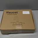 Bathroom Faucets, Bathroom Faucet 3 Hole, Bathroom Sink Faucet, Faucet for Sink 4 Inch 2 Handle Centerset, Lead-Free, with Copper Pop Up Drain (Brushed Nickel)