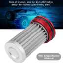 AUCELI 50mm Inline Gas Fuel Filter, Air Filter with 6AN 8AN 10AN Adapter, Aluminum Cleanable Fuel/Gas/Petrol Filter Adapter Fittings, Universal Vehicle Accessories for Car, SUV, Truck