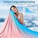 KMUSET Cooling Blanket King Size (90"x108"), Double Sided Summer Cooling Blankets for Hot Sleepers & Night Sweats, Lightweight Blanket for Sofa Bed Couch & Bedroom, House Warming Gifts Peach Pink