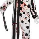 Spooktacular Creations Men Scary Clown Costume, Halloween Costumes Adult, Killer Clown Jumpsuit (X-Large)