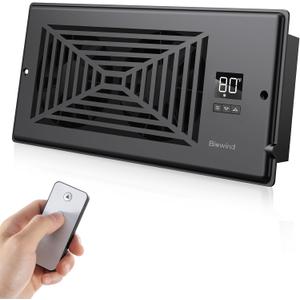 Super Quiet Register Booster Fan for 4" x 10" Register Holes, Smart Register Vent with Dual Intelligent Thermostat and WIFI App Control, Heating Cooling AC Vent Fan (ORB) (Oil Rubbed Bronze)