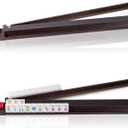 4PCS Wooden Mahjong Racks with Pushers,21 Inches All-in-One Mahjong Pushers and Racks for Mahjong, Dominoes,Mexican Train,Includes Magnetic Chip Box (Reddish Brown)