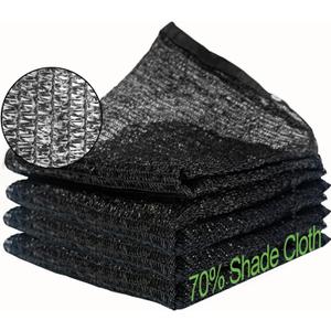 Artpuch 70% Shade Cloth with Grommets 6x10 FT Mesh Sun Shade Tarp Black Outdoor Garden Sun Shade for Plants, Greenhouse,Pergola DZ70-1