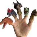 Dinosaur Finger Puppets for Kids,Hand Animal Figure Toys,Bath Finger Puppets Toys for Kids Girls Boys Birthday Party Supplies Favors Decorations (A)