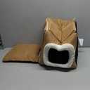 Heated Cat Bed Indoor, 2 in 1 Heated Cat Cave Bed with Temp Adjustable and Timer, Foldable cat cave, Anti-Slip & Water-Resistant Bottom, Warming Cat Bed Thermo-Pet Nest for Indoor Cats (Yellow)