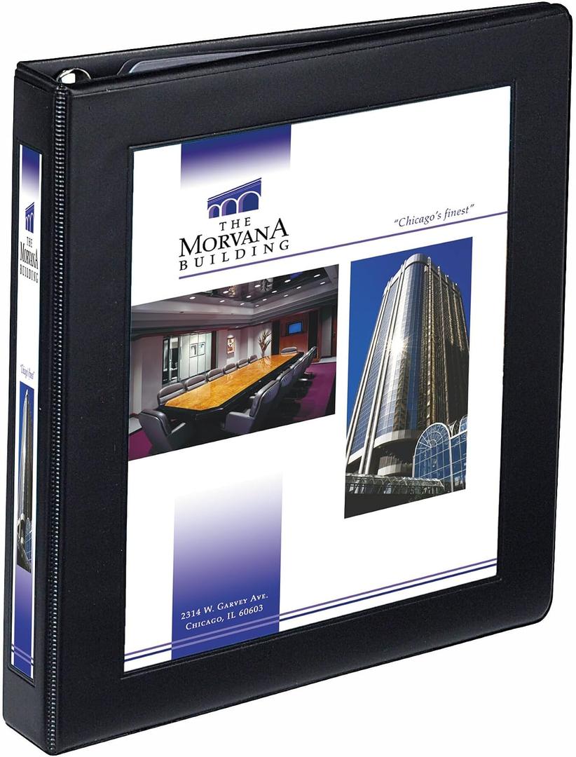 Avery Heavy-Duty Framed View 3-Ring Binder, 1" EZD Rings, 1 Black Binder (68054)