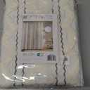 INK+IVY Imani Tufted Chenille 100% Cotton Shower Curtains Machine Washable, Modern Home Bathroom Décor Bathtub Privacy Screen, 72" x 72", Ivory