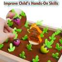 2 x Skrtuan Montessori Toys for Toddlers 3 4 5 Years Old Boys Girls Baby, Wooden Toy Carrot Harvest Game, Educational Toys Shape Sorting Matching Puzzle, Memory Game Fine Motor Skill Gifts for Kids 3-5