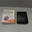 Travel Bottles with Case, 4x2oz TSA Approved, Leak-Proof, Press to Unlock, Compact & Portable Travel Toiletries (Black)