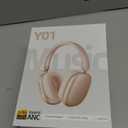 Wentronic Y01 Wireless Noise Canceling Headphones Bluetooth 5.3 Over Ear Headphones with Microphone, Hi-Res Audio, 48H Playtime, Foldable Comfortable Earpads,Compatible with iOS,Android,PC, Starlight