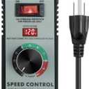 AC Motor Speed Controller 120V 15A Variable Speed Controller & Fan Speed Controller, Electronic Voltage Regulator for Resistive Loads Only with Overload Protection, LED Display for Precise Control