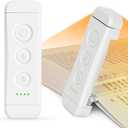 Glocusent USB Rechargeable Book Light, Portable Clip-on LED Reading Light, Reading Lights for Books in Bed with 3 Amber Colors & 5 Brightness Dimmable, Compact & Long Lasting, Perfect for Book Lovers (White)