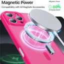 Faiono Magnetic for iPhone 16 Pro Max Case [Full Camera Protection][Military-Grade Protection][Compatible with MagSafe] Shockproof Protective Slim Phone Case for iPhone 16 Pro Max, Hot Pink