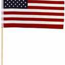 USA 12x18in Grave Marker Stick Flag - 1 dozen pack
