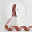 MEEDEE Rose Gold Velvet Ribbon 1 Inch Single Face Nylon Velvet Ribbon 2 Rolls 20 Yards Pink Christmas Ribbons for Christmas Tree, Gift Wrappig, Rustic Wreath, Velvet Bow Making, Home Decor