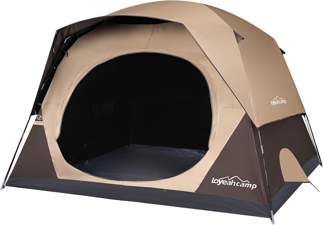 LOYEAHCAMP Tent 6 Person Blackout Camping Tent with Rainfly