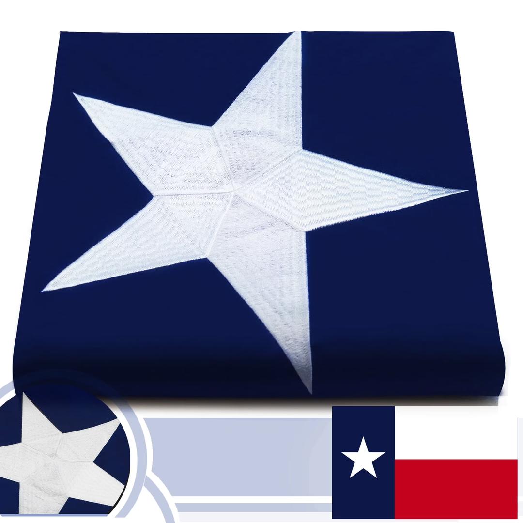 Anley EverStrong Series Embroidered Texas State Flag - Lone Star Flags 