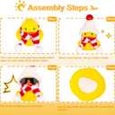 Rubber Duck Car Ornaments Yellow Ducks Car Dashboard Decorations for Christmas Decor and Home Decorations with Mini Hat Scarf and Sunglasses (B15)