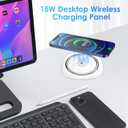 Pop Up Countertop Outlet with 15W Wireless Charger, 4 Outlets & 4 USB (2 PD20W USB-C) 3.15in Desk Hole Pop Up Power Outlet for Kitchen Countertop,Office Conference Table.ETL Listed