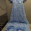 MyheroCos Daphne Regency Women's Blue Lace Dress (Blue, S)