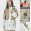 Women's Waterproof Hooded Rain Suit, Lightweight Rain Gear, Two-Piece Jacket & Pants Set, Martinique Beige

 XL