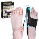 2 Piece Bunion Corrector for Women and Men, Side Adjustable Removable Design, Big Toe Straightener for Bunion Relief, Adjustable Day/Night Support. (M)