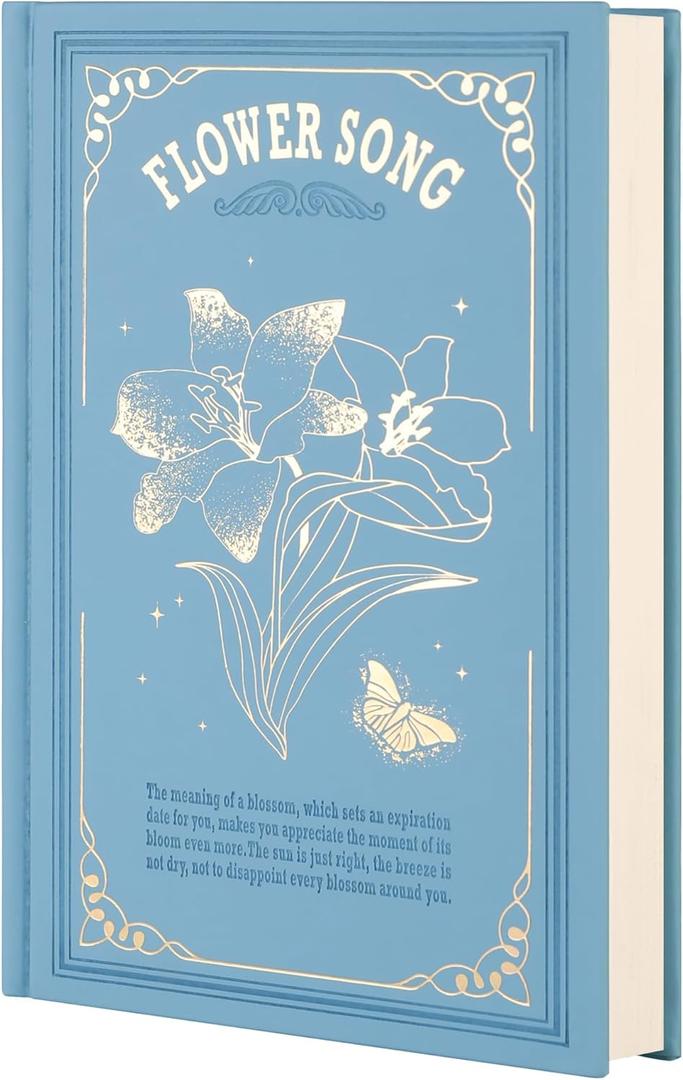 College Rule Journal Notebook for Women Girls, 216 Pages Journals for Writing A5 Hardcover Notebook for School, Note Taking, Journaling (Blue)