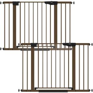 Cumbor 2 Pack 30-46" Baby Gate for Stairs, Auto Close Dog Gate Indoor Brown
Easy Install Pressure Mounted Pet Gates for Doorways, Easy Walk Thru Wide Safety Gate for Dog-Mom's Choice Awards Winner