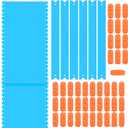 Replacement Track Set Building Pieces for Hot Wheels Toy Cars 86-Piece Straight Track Set, Connectors Included, 40 Feet of Track (Blue)