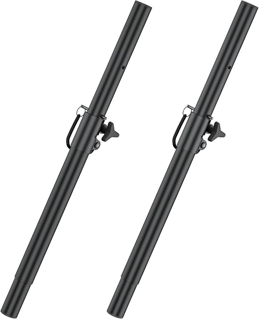 Rimous Heavy-Duty Speaker Pole for Subwoofer with Height Adjustable Subwoofer Pole Mounts Fits M20 Threaded Mount and 35mm Mount Speaker Extender with M20 to 35mm Adapter Load Capacity 121LBS, 2 Pack