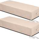 Tingjoo 2 Pcs Patio Chaise Lounge Cover Waterproof Outdoor Lounge Chair Cover 30"D x 83"W x 12"H UV Resistant with Handle Strap for Furniture Protection (Tan)