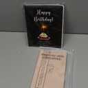 Epakh Happy Birthday Gift Book 9 x 7 Inch Greeting Cards Booklet Keeper Organizer Books with 24 Pages Album Keeper Personalized for Birthday Party Favors(Black,Boys Style)