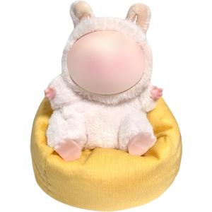 Handmade Bean Bag Chair for Doll Seat 15-17cm, Dolls Sofa Table Dispaly Accessories,No Doll Included (Yellow)