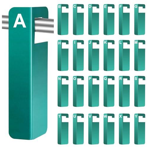 Sayglossy 25 Pcs Hanging Indexing Tab Dividers with Letters 6 x 1.7 Inch Alphabet Dividers Hanging Alphabet Tab Plastic Divider with Hook for Storage Bag Classroom Library File