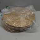 13.8'' Round Woven Placemats Set of 12, Boho Rattan Chargers for Dinner Plates, Rustic Wicker Place Mats, Straw Braided Table Placemats, for Dining Table Decor, Wedding, Farmhouse and Outdoor