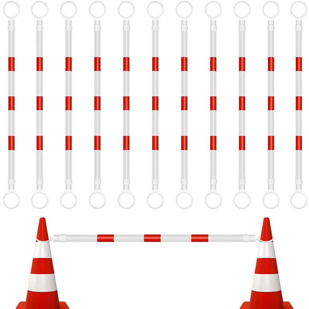 Huwena Retractable Traffic Cone Bar from 4ft to 7.2ft Lightweight Bars Traffic Barricade Road Cone Connecting Rod Expandable Safety for Road Parking Use
