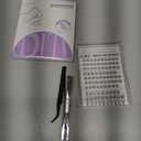 ALICE Short Lash Clusters Kit 8mm-10mm-12mm Natural Clear Band Cluster Eyelash Extension Kit Wispy Eyelash Clusters Kit with Bottom Lashes Bond and Seal DIY at Home