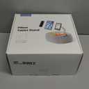 LULULOOK Ultra Fluffy Kindle Pillow Stand for Reading, Lap Tablet Pillow Stand with Snack Bowl & Foldable Arm Compatible with iPad, Phone and 4.7-14.6 Tablet for Book Reading in Bed (Snug Pink)