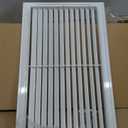 Fits 12x20 Duct Opening Stamped Steel Return Air Grille Vent Cover Grille for Sidewall and Ceiling in White Surface Dimensions: 13.75"W X 21.75"H (12" W x 20" H Duct Opening)
