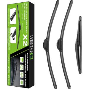 Wiper Blades Replacement for Grand Cherokee 2014-2021, Windshield Wiper Blades 22"+21" With Rear Wiper 11" (Set of 3) U/J HOOK, Double Sided Rubber Strips and Longer Life